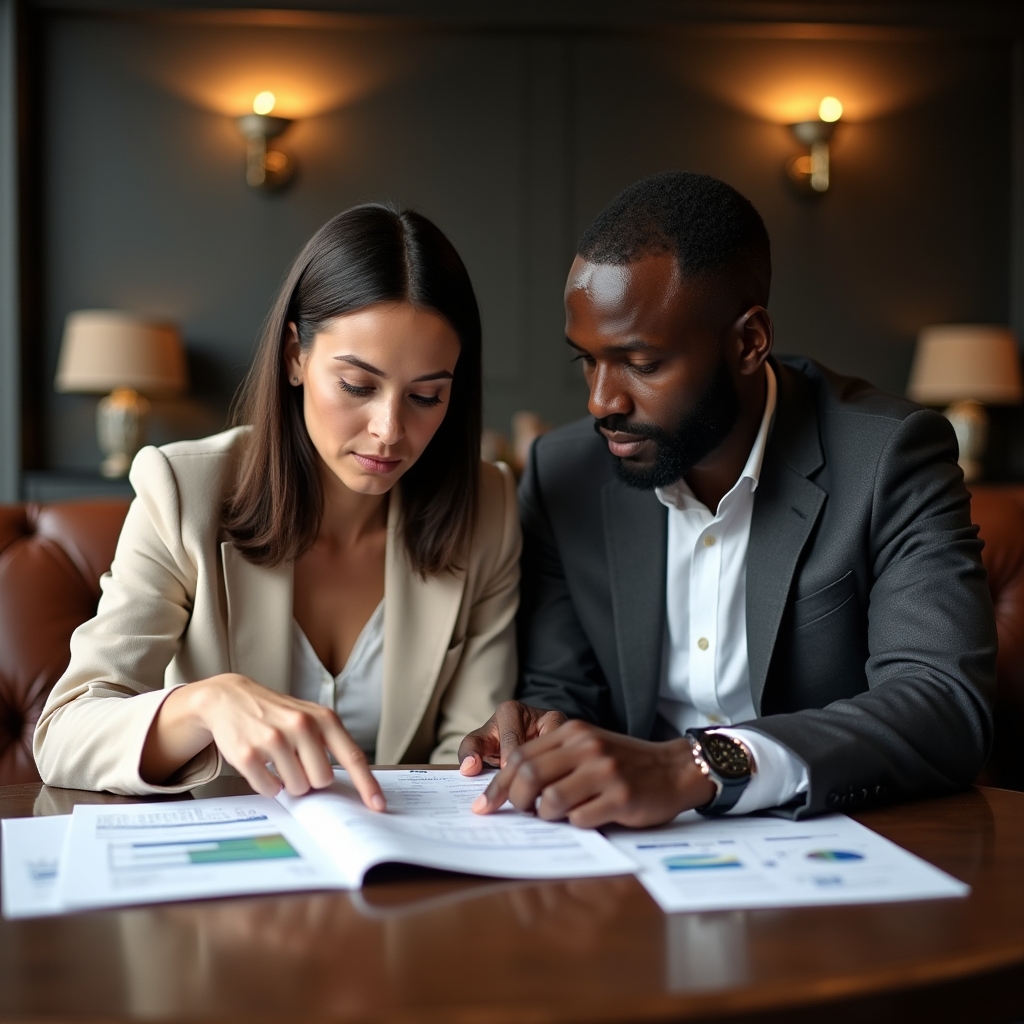 Team che esamina documenti amministrativi su tavolo professionale